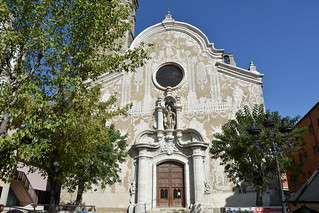 Sant Celoni. Parish Church dedicated to Saint Martin. Facade decorated using the sgraffitto technique. 1762.