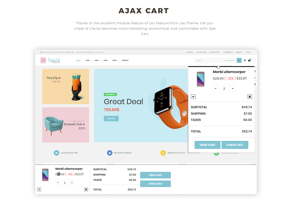 ajax add to cart - Prestashop 1.7 theme for Hitech