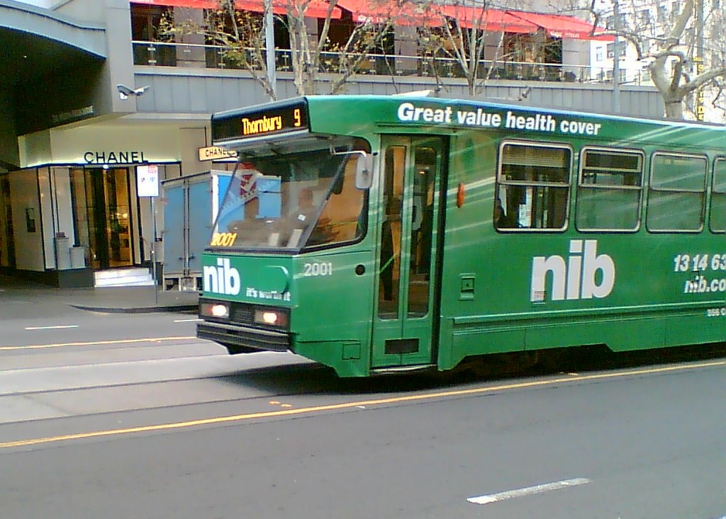 Tram route 9 in Collins Street