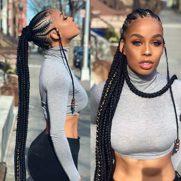 Top Braided Ponytail Hairstyles 2019 For Black Women 22