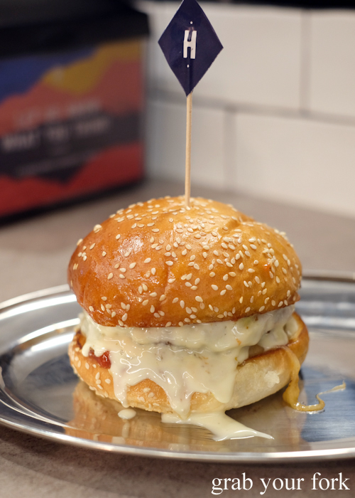 Cheesus beef burger at Huxtaburger in Redfern Sydney