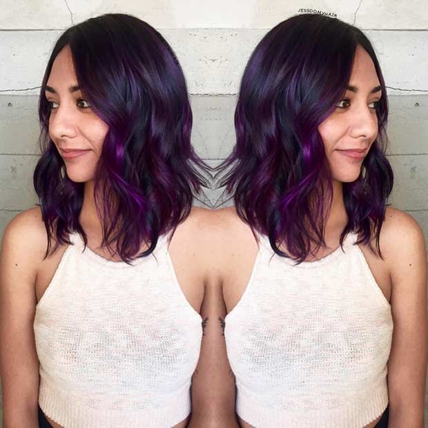 Bold Dark Purple Hair Color -Incredible Hair Color Ideas Trending 12