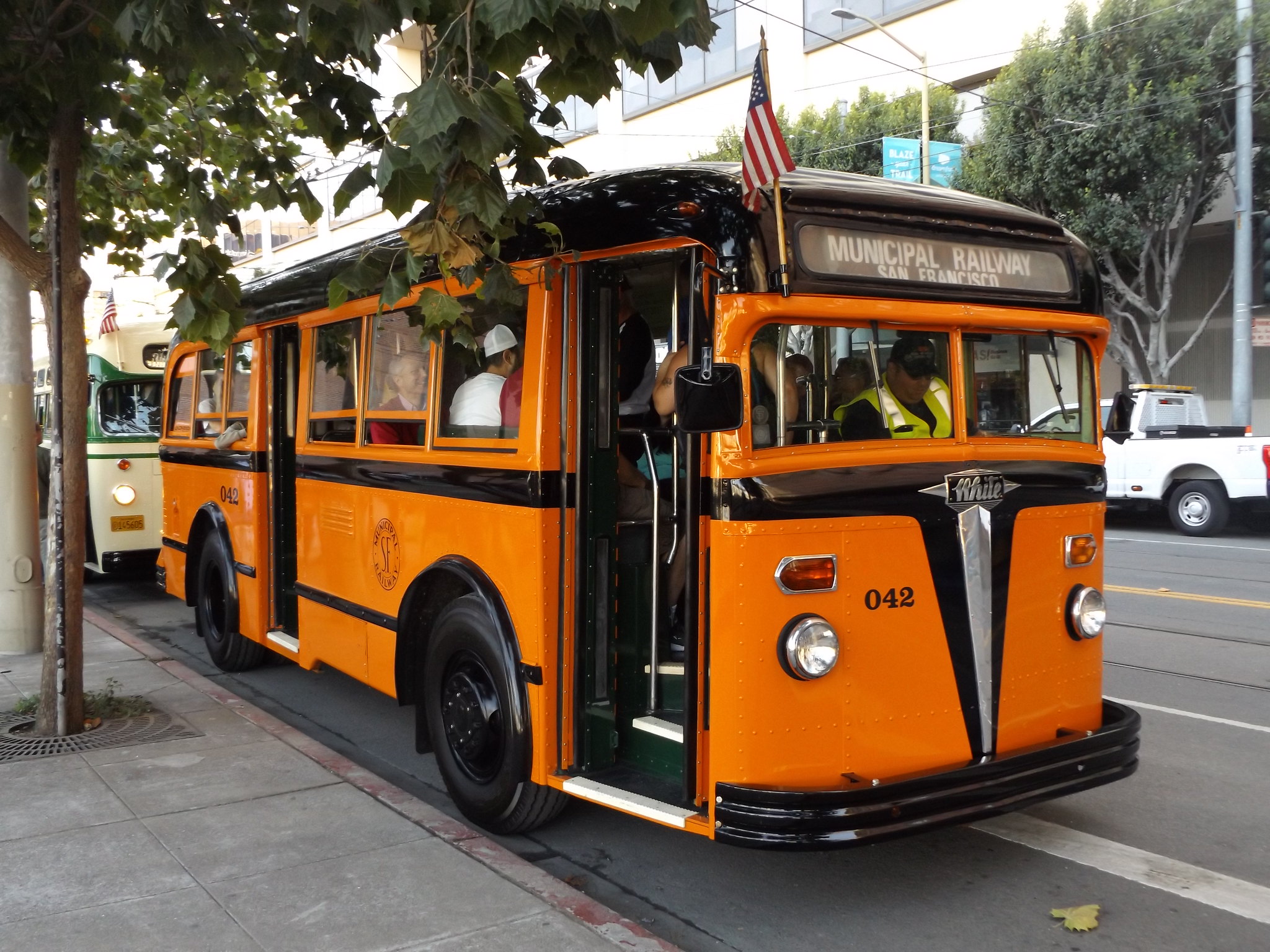 1938 White Motor Co. Bus, San Francisco, California, USA, 8 September 2018