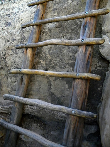 Ladder in Cliff Palace in Mesa Verde National Park, Colorado