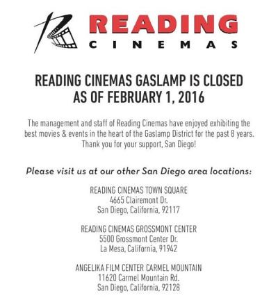 San Diego cinema openings