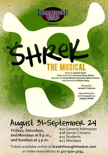 Welcome to “Shrek the Musical! at Breakthrough Theatre 