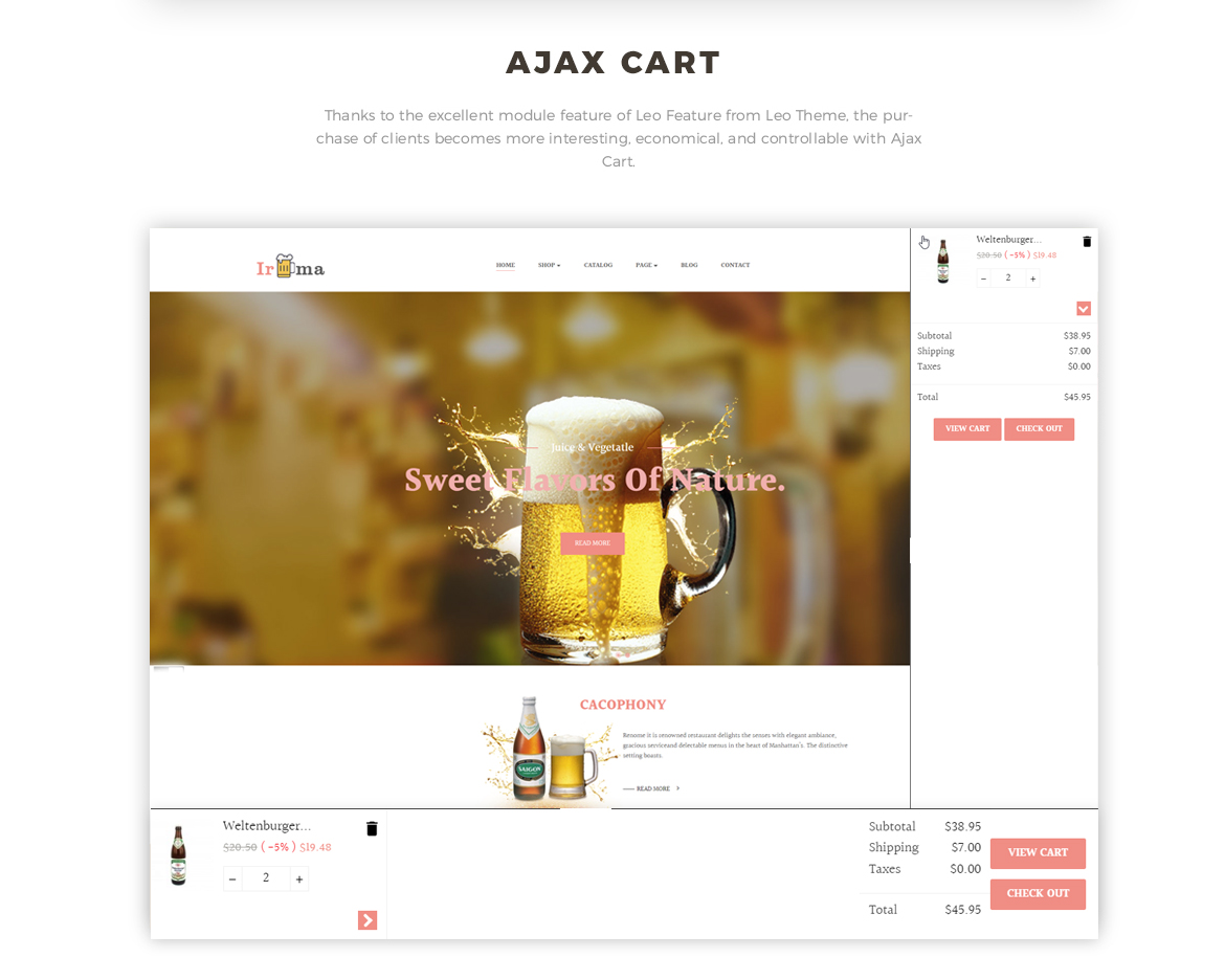 ajax add to cart - Prestashop 1.7 theme for brewery store