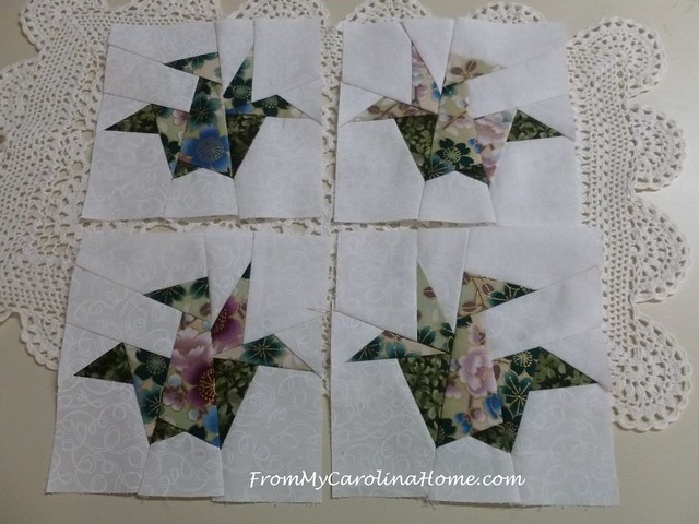 Paper Pieced Cranes Orizuru at From My Carolina Home