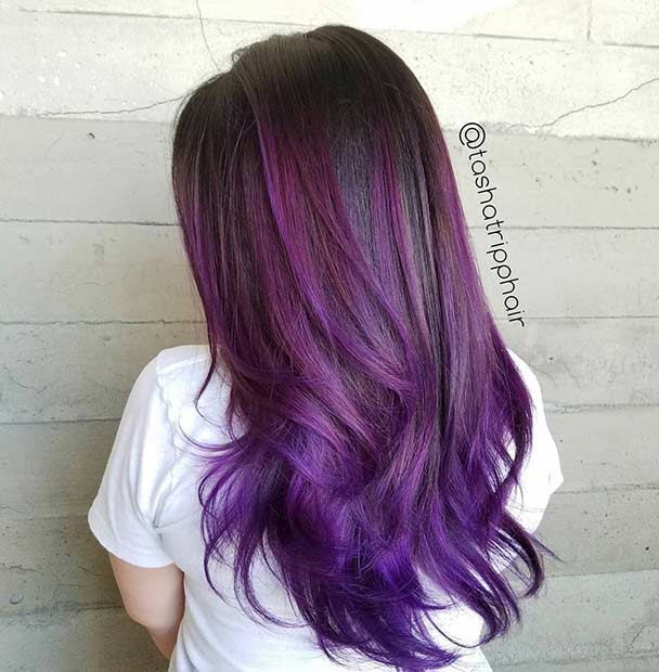 Bold Dark Purple Hair Color -Incredible Hair Color Ideas Trending 11