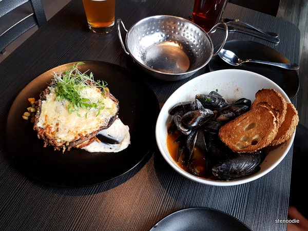  Baked Portobello and Steamed Mussels