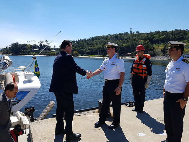 Visita e assinatura de acordo de cooperação relacionado ao Navio de Pesquisas Hidroceanográfico Vital de Oliveira. Rio de Janeiro, 29 de agosto de 2018.