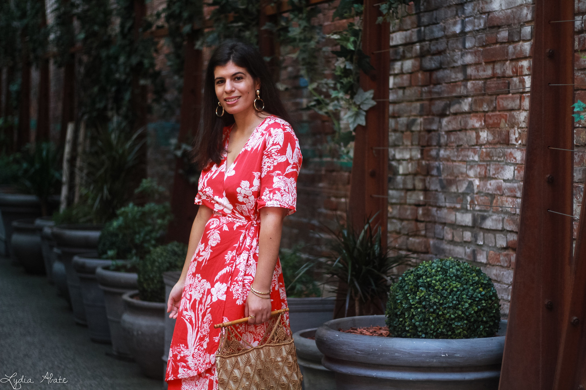 red floral maxi dress, vintage macrame bag, straw wedge sandals-4.jpg