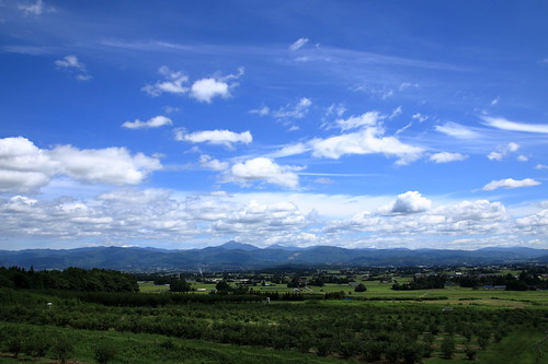 farm sky bluesky cloud clouds green blue landscape 岩手県 紫波町 紫波農園