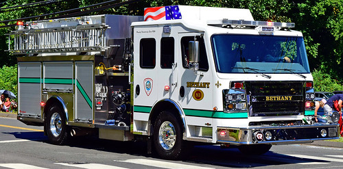 ct firefighters convention parade 2018 state bethany rosenbauer engine