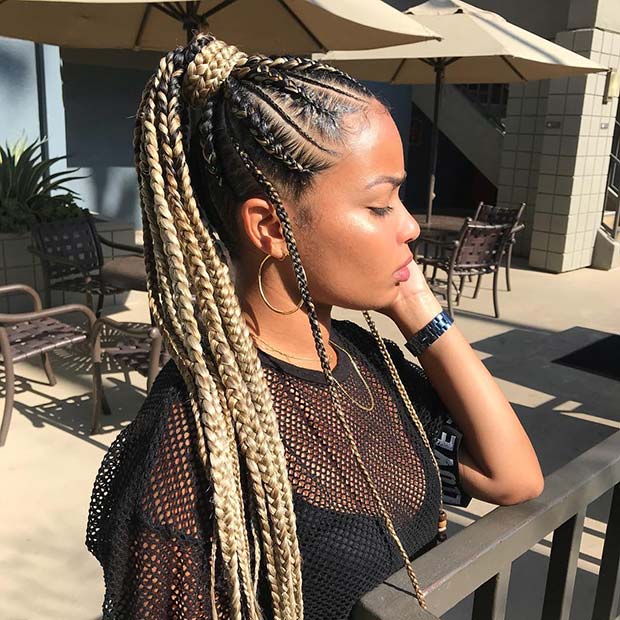 Top Braided Ponytail Hairstyles 2019 For Black Women 1