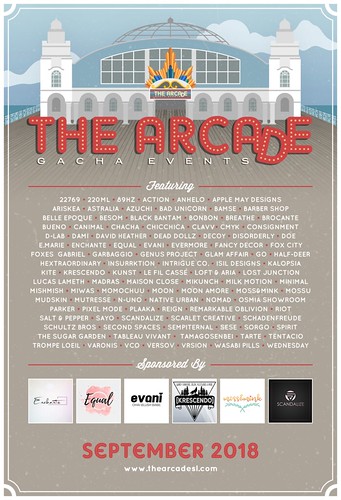 The Arcade Gacha Events The Arcade - September 2018 Gacha Event Poster