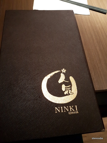 Ninki Sushi menu cover