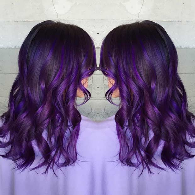 Bold Dark Purple Hair Color -Incredible Hair Color Ideas Trending 6