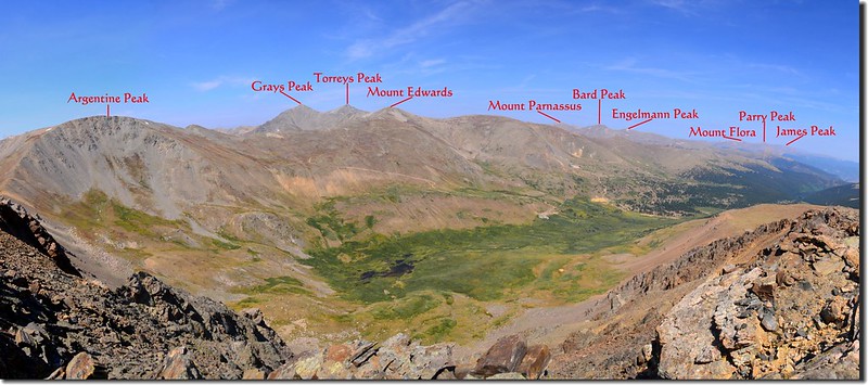 A panorama West~North  from Wilcox's summit 1