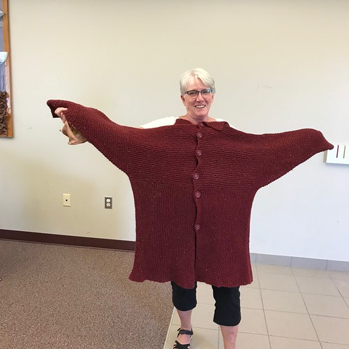 Trina also finished an Einstein Coat by Sally Melville!!