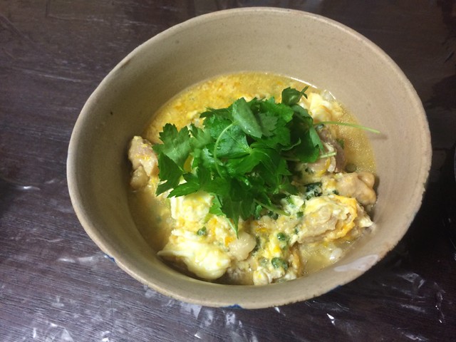 Chicken and egg stewed rice