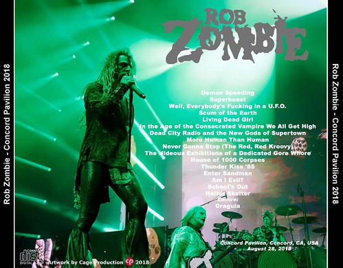 Rob Zombie-Concord 2018 back