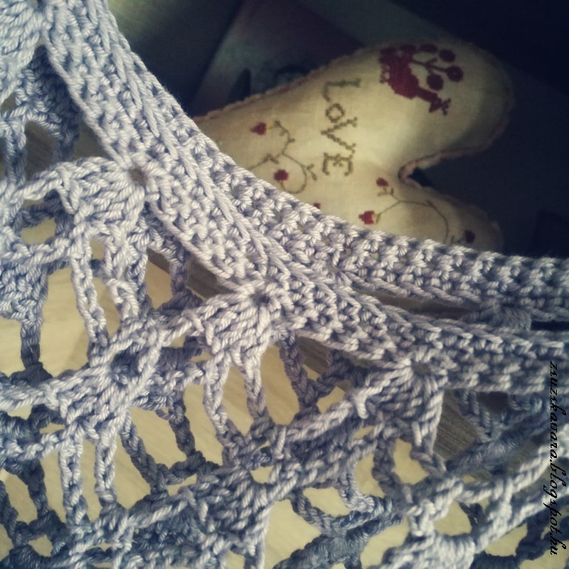 crochet, summer,  tunic, lilac (4)
