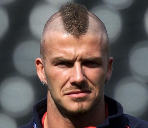 David Beckham dengan model Mohawk