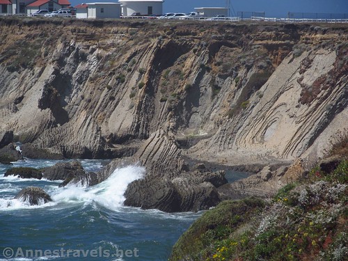 Cliffs below the Point Arena Lighthouse, California