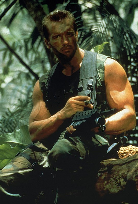 Predator - Backstage 2 - Arnold Schwarzenegger