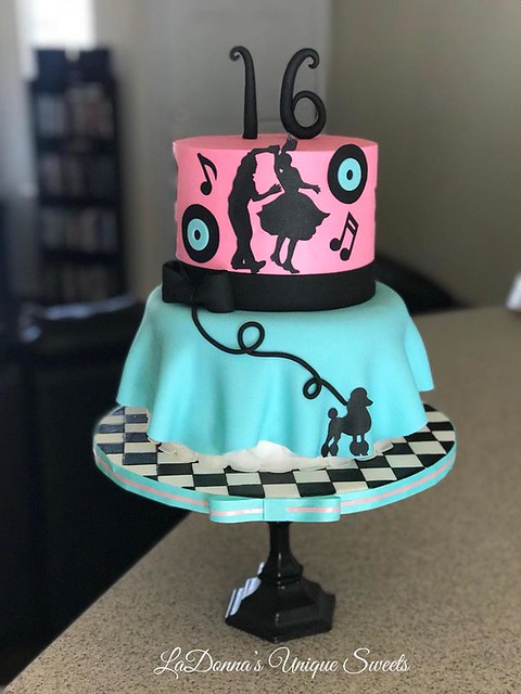 50’s Themed Cake by Ladonna's Unique Sweets