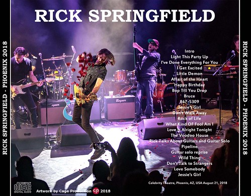 Rick Springfield-Phoenix 2018 back