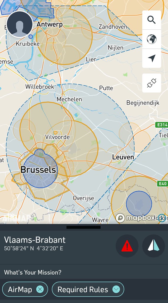 Brussels 5 mile radius map