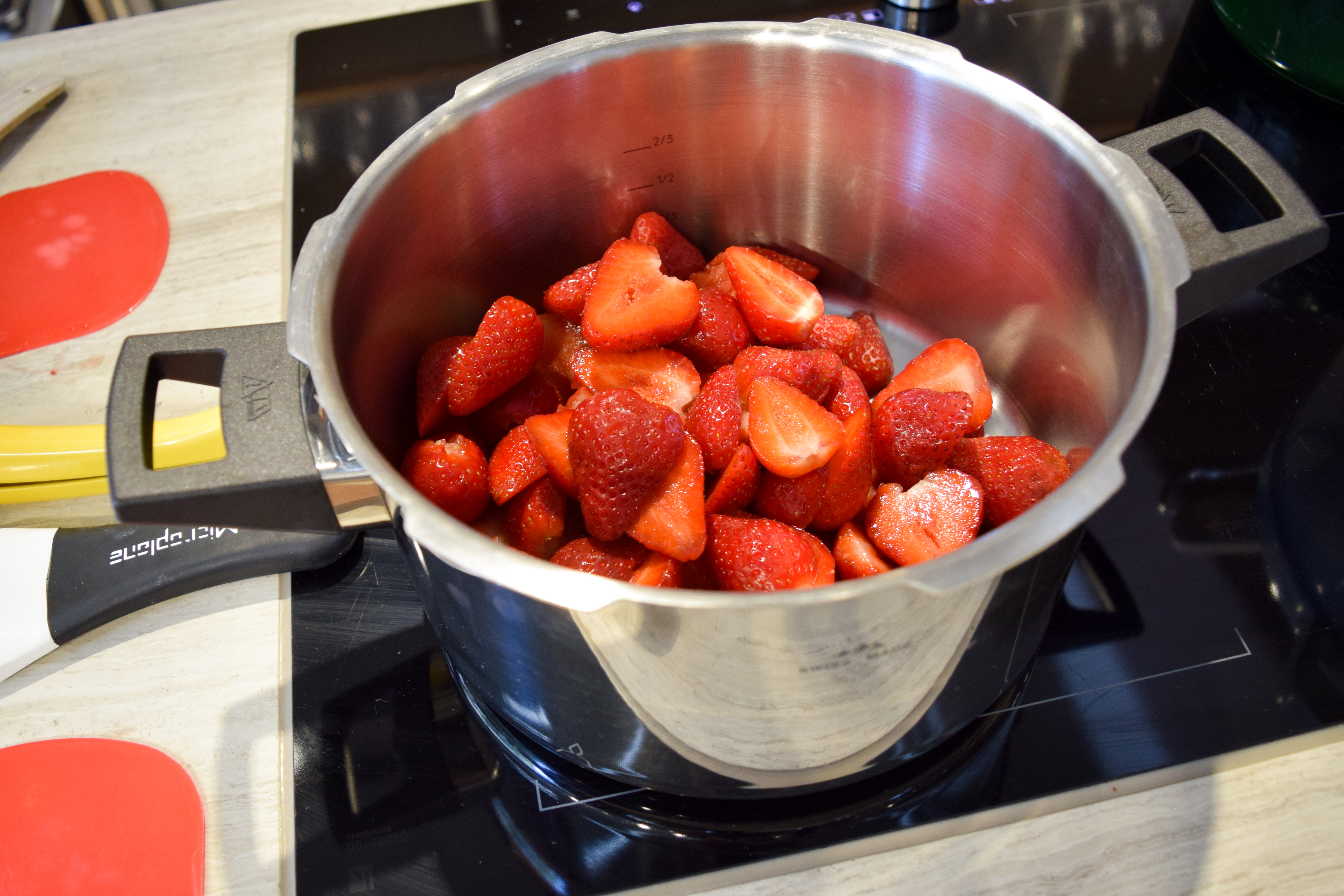 Making Low Sugar Strawberry Jam at the Jam and Preserves Masterclass at Borough Kitchen