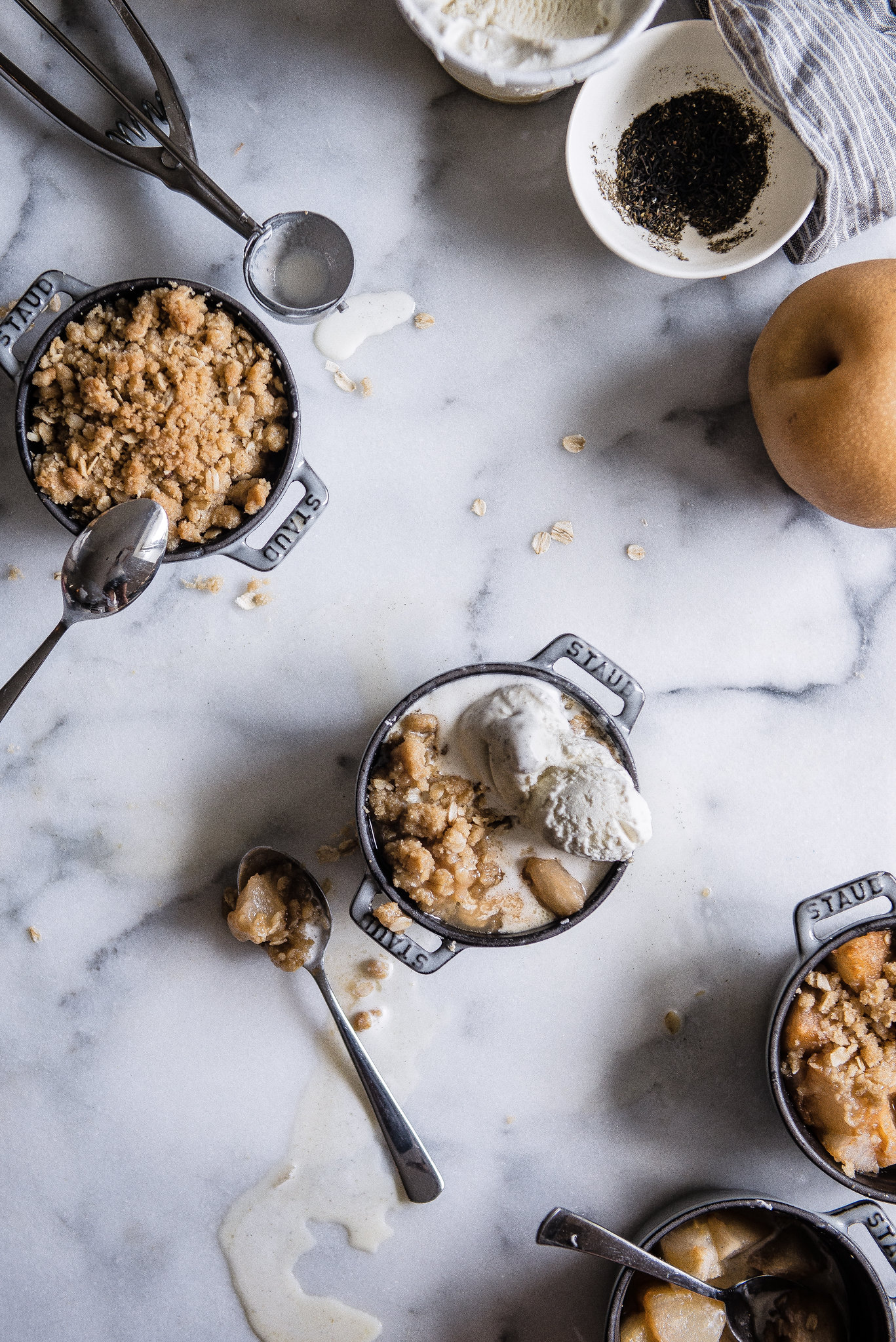 asian pear and jasmine crumble, from a common table cookbook