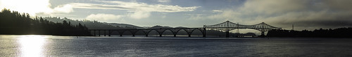 bridge pano water sunrise oregon panorama nikon d7200 ericsteele photography