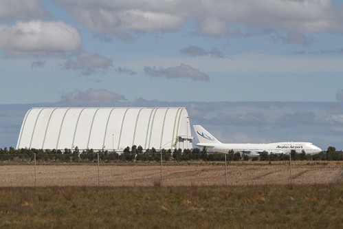 Qantas 747-300 VH-EBU "Nalanji Dreaming" stored beside hangar 6