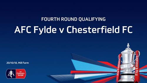 Emirates FA Cup 4th Qualifying Rnd - AFC Fylde - Chesterfield FC - Sat 20th Oct 2018