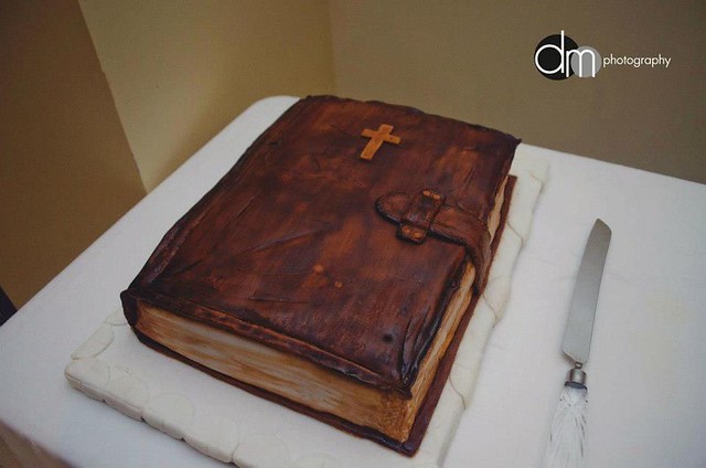 Grooms Bible Cake by Amy Dalrymple