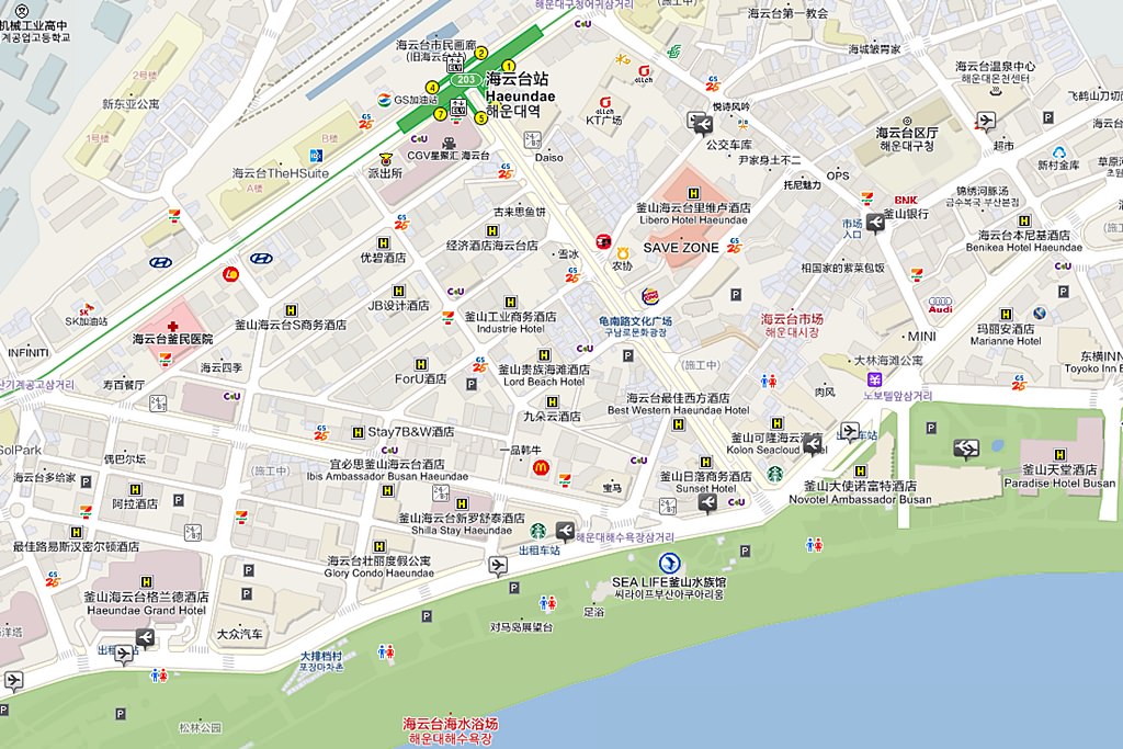 Shilla Stay Haeundae Map