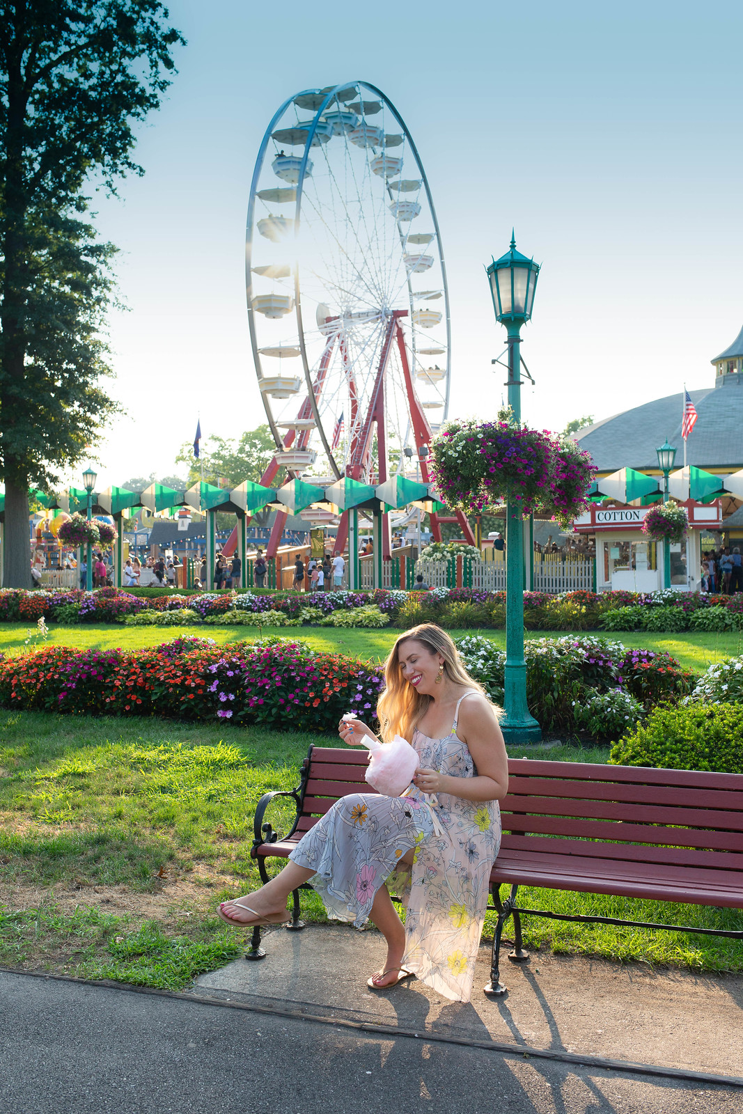 Topshop Pastel Pleated Midi Dress Nordstrom Westchester Playland Park Amusement Park Rye NY Ferris Wheel Cotton Candy Currently Obsessed with Pleated Dresses
