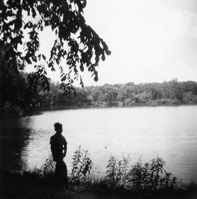 Boy at lake
