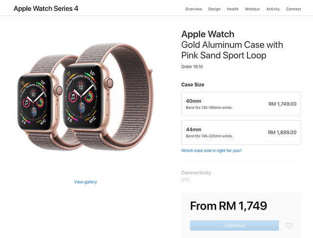 Harga Apple Watch Siri 4 di Malaysia Bermula Harga RM1,749.00