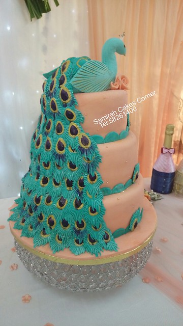 Peacock Cake by Samirah Kaudeer of Samirah Cakes Corner
