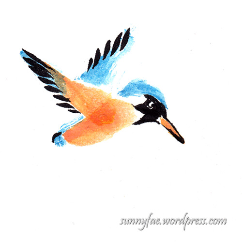 inktober kingfisher day 27