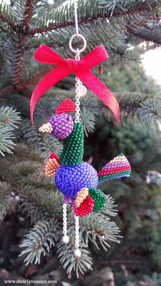 Bright cool beaded ornament for decoration