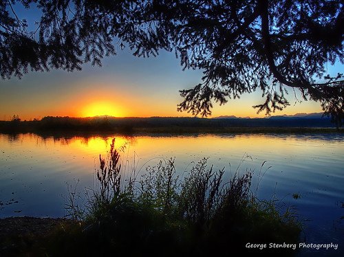 washingtonstate pacificnorthwest hoodcanal skokomishriver sunset river water reflections