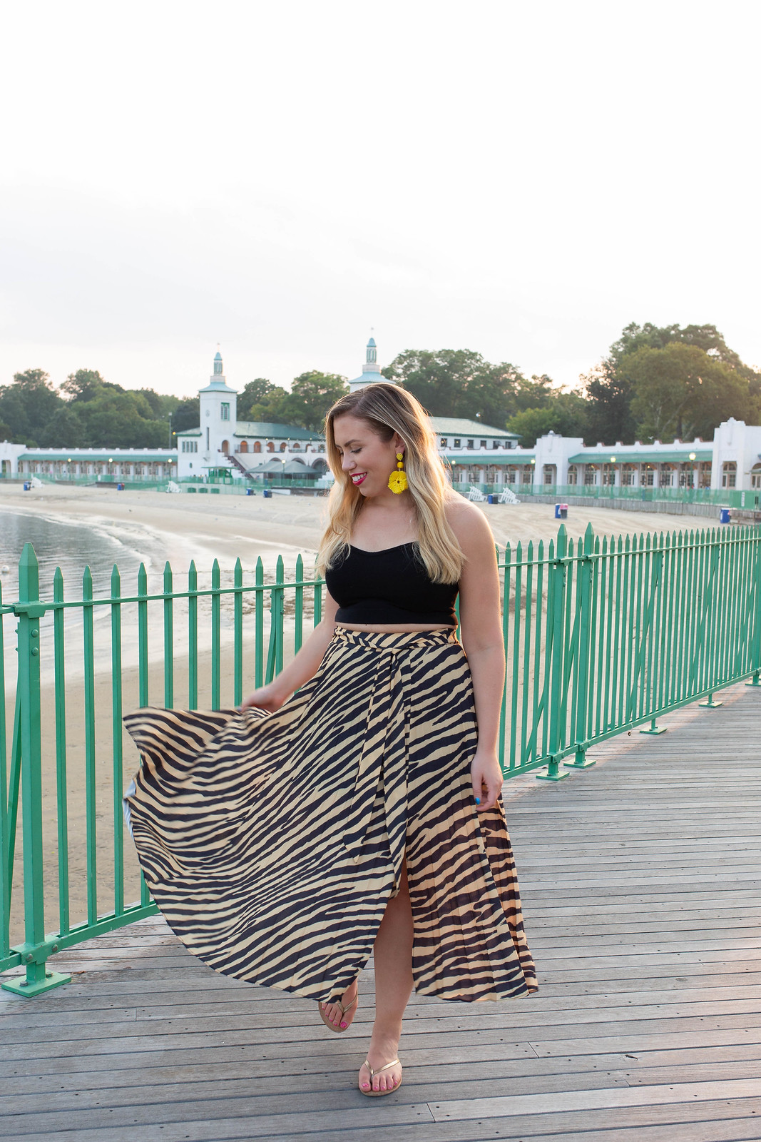 Topshop Zebra Print Pleated Midi Wrap Skirt Playland Boardwalk Animal Attraction: Is Zebra the New Leopard?
