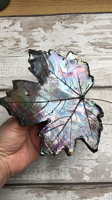 Ceramic leaf wall art