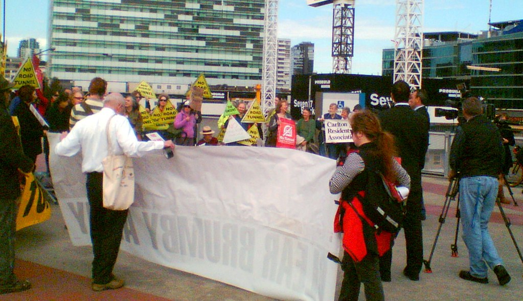 Protest against what would become East West Link, September 2008